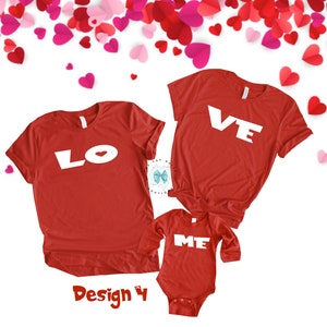 Red Couple Family Valentine's Day shirts Mama Daddy Baby Matching shirts Love Me Family shirts Family Valentine's Day shirts 1VVD301 image 4
