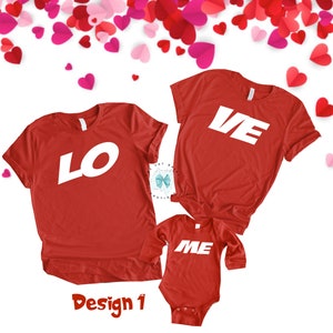 Red Couple Family Valentine's Day shirts Mama Daddy Baby Matching shirts Love Me Family shirts Family Valentine's Day shirts 1VVD301 image 2