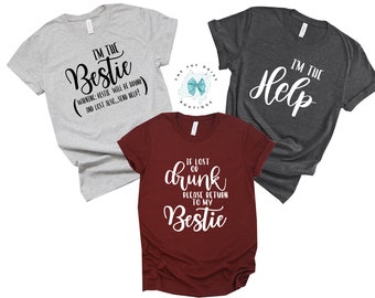 Best Friend Shirt, Funny Drinking shirts, Drinking Matching Shirts, Bestie Shirts, If Lost or Drunk Please Return to Friend