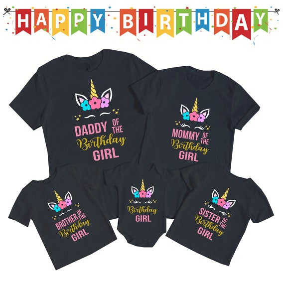 Brother Of The Birthday Girl Unicorn Matching Shirt Brother Of The Birthday Girl Unicorn Matching Shirt