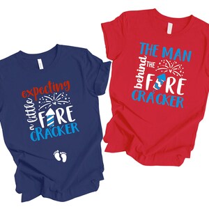 4th of July Pregnancy Announcement Couples Shirts ©, Independence Day ...