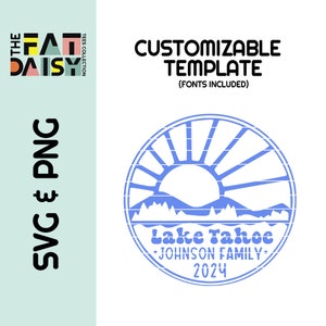 Arquivo SVG personalizável de reunião de família no lago, arquivo de corte de silhueta, viagem de acampamento na vida no lago, camisa de acampamento de família em cabana SVG, férias no lago SVG
