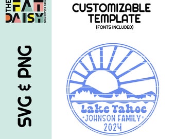 Customizable Lake Family Reunion SVG File, Silhouette Cut File, Lake life Camping Trip, Cabin Family Camping shirt SVG, Lake vacation SVG