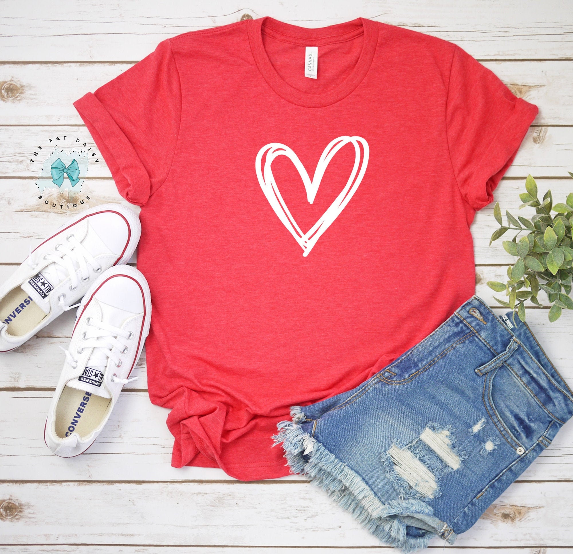 button up shirt with hearts