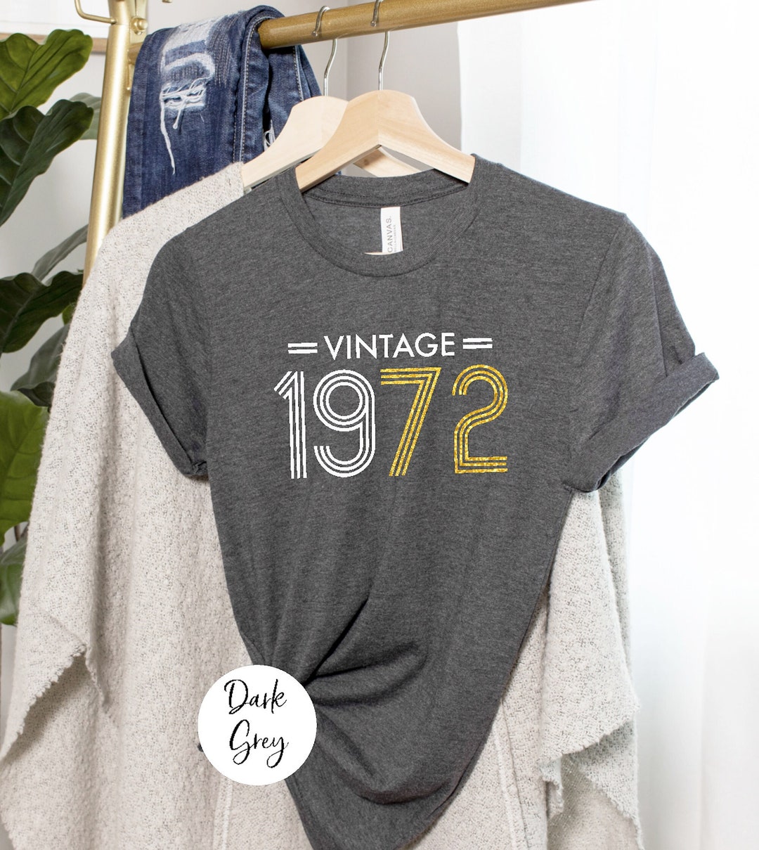 50th Birthday Glitter Shirt for Women Vintage 1972 - Etsy