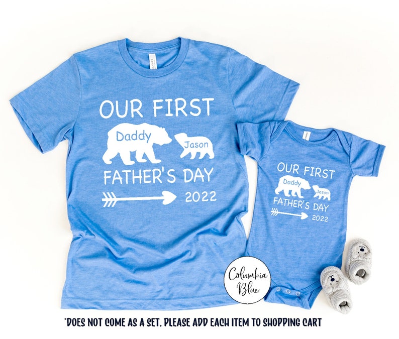 Daddy and me, First Father's Day shirt set, Matching daddy bear baby bear, Matching shirts gift set, Father's Day gift idea 