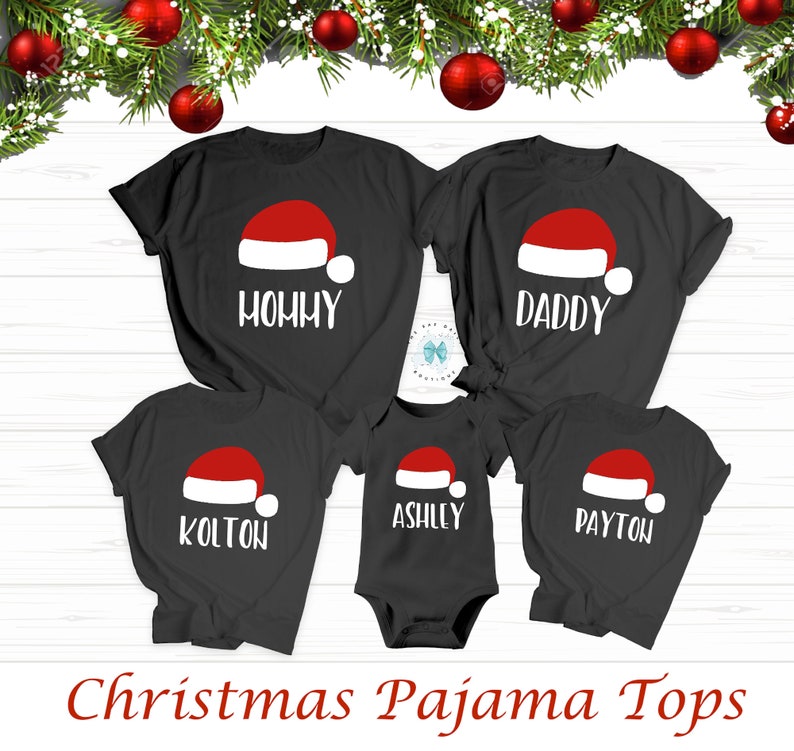 Christmas Pajama Tops Family Matching Christmas Shirts Family Pajama Tops Christmas Coordinating Matching Holiday Gift Shirts 1VCH225 