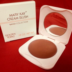 Vintage Mary Kay, Cream Blush, Warm Collection, Golden Topaz, Mirror Compact, 0460