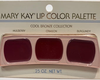 Paleta de colores de labios Mary Kay Vintage, colección Cool Bronze, mora, carmesí y burdeos, 0490