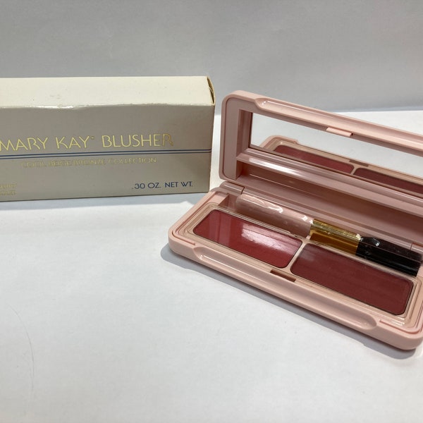 Vintage Mary Kay Blush, Coole Beige Bronze Kollektion, Mirror Compact, Kirsche, Violett, 0494