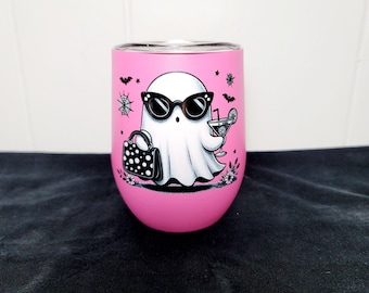Boujie Ghoul Pink Wine Tumbler
