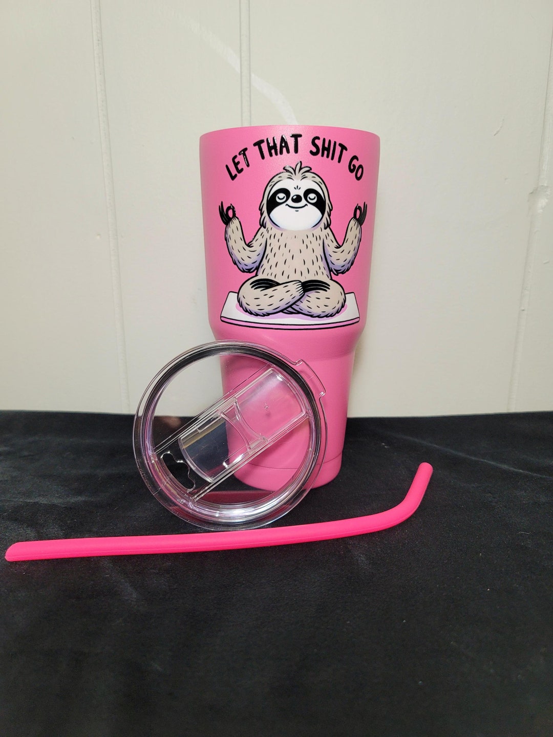 Sloth 30 Oz Powder Coated Tumbler | Includes Splash Proof Lid and ...