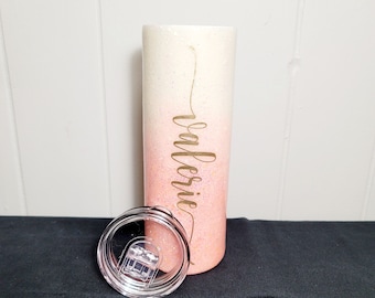 Custom Glitter Travel Mug | Personalized Name Tumbler