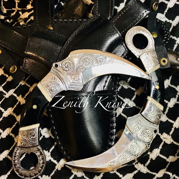 Carbon Karambit Knife Etsy