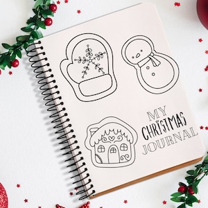 Descarga digital del diario de dibujo y escritura de Navidad, diario de escritura de Navidad, actividad navideña 1er grado 2do grado, libro ocupado de Navidad