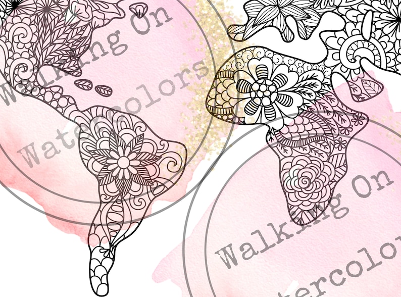 World Map Coloring Page, Classroom Geography, Learn Geography, Abstract