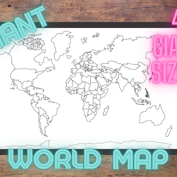 CC Cycle 1-3 World Map Coloring Page, Classroom Geography, Learn Geography, Co-op CC Tutor Gift, Oceans and Continents , Map Work Sheet