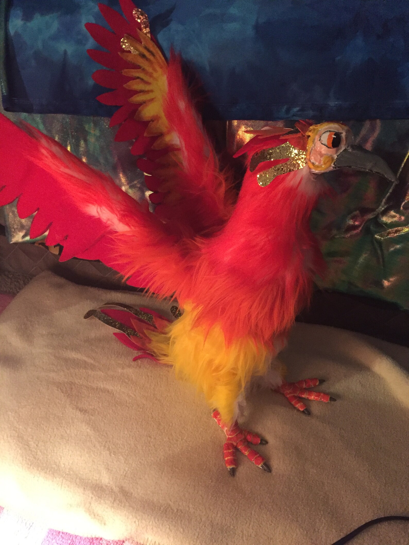 Art doll Fire Phoenix plush stuffed phoenix Etsy