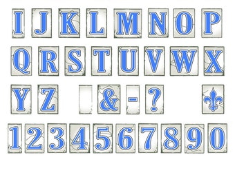 New Orleans NOLA Street Tile Type Font Letter Design