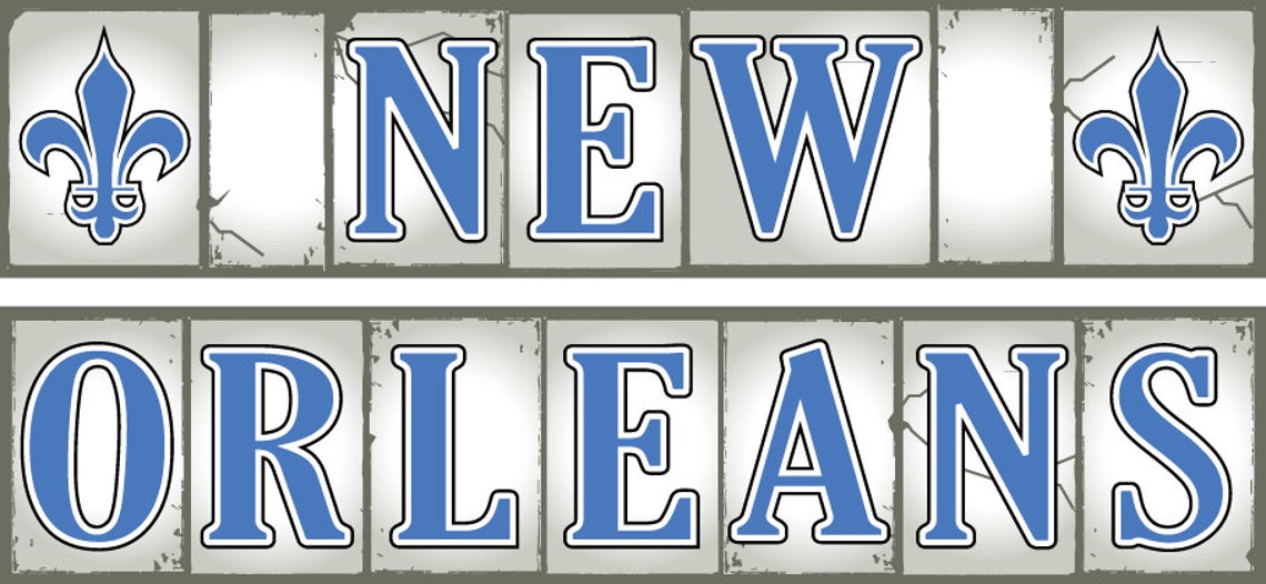 New Orleans NOLA Street Tile Type/letters Design - Etsy