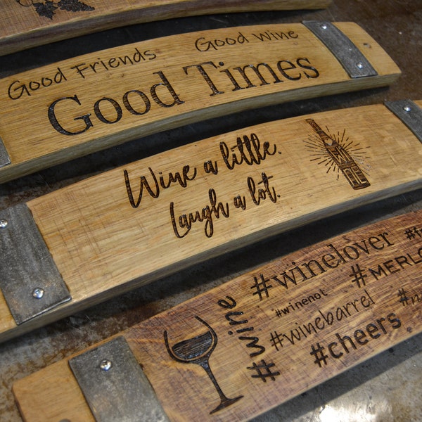 Wine Barrel Stave Signs