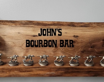 Personalized Bottle stopper display for Blantons Race Horse Toppersshelf  FREE Shipping One of A Kind