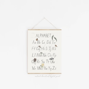 aussie alphabet print queensland font alphabet poster abc etsy australia