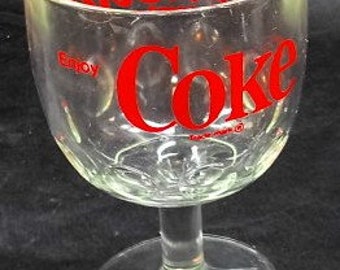 Thumbprint' Coke Footed Goblet