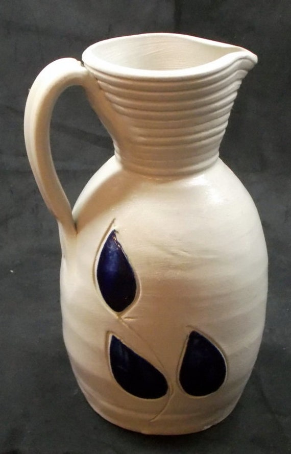 Williamsburg Pottery Stoneware Pitcher / Ewer Etsy