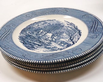 Royal China 'Currier & Ives' Old Grist Mill Dinner Plates by Royal