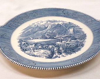 Royal China 'Currier & Ives' Tab Handled Cake Plate