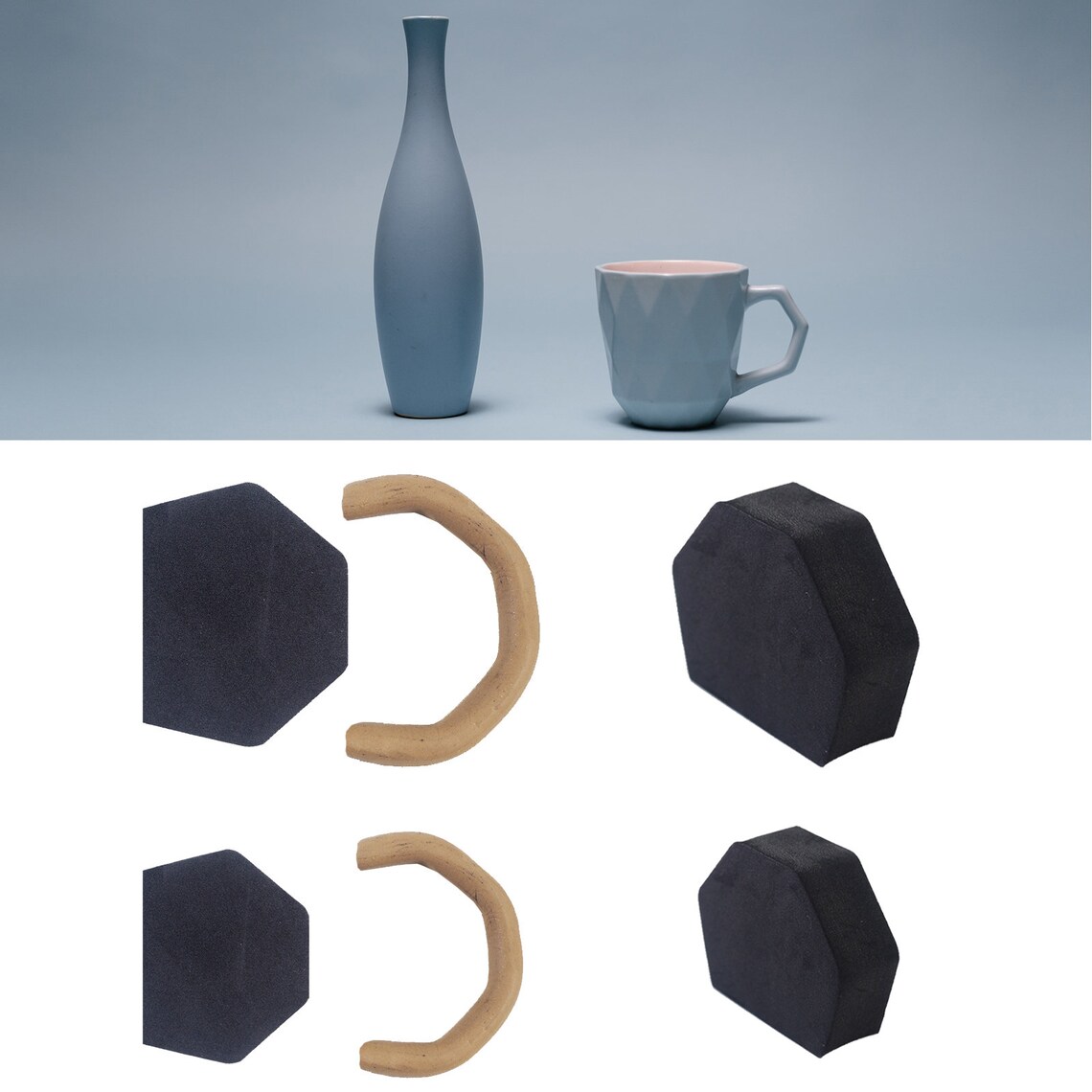 Small Mug Handle Molds for Pottery Set of 12 Pottery Mug Etsy