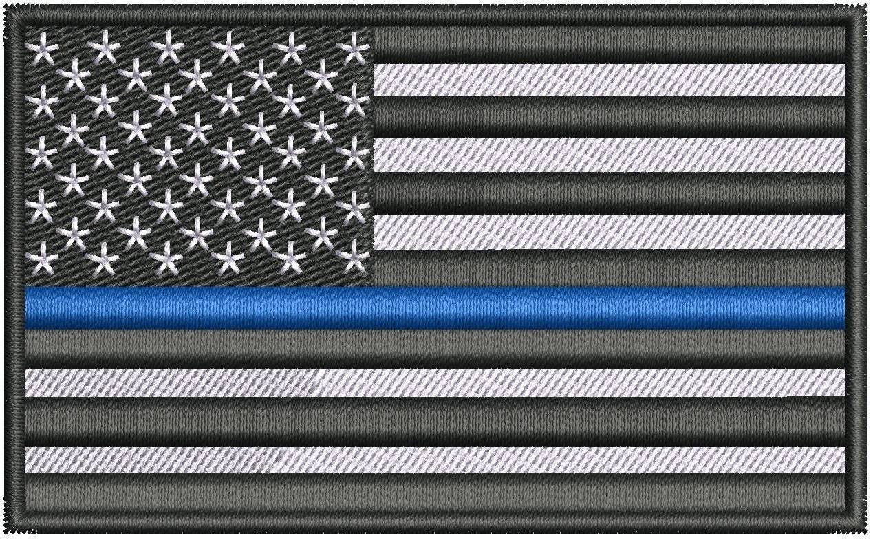 Blue Lives Matter Digitized Flag for Embroidery Etsy