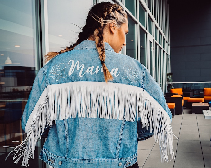 MAMA Custom Jean Jacket Denim Mother Mom Mothers Day