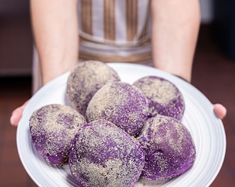 Filipino Ube Cheese Pandesal | Fresh Baked with LOVE - 6 Pieces Per Order