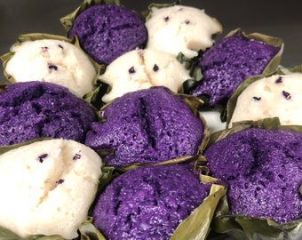 Steamed Bibingka 12 pieces- Multicolor - Fresh Gluten Free Bibingka (MUFFIN SIZE)