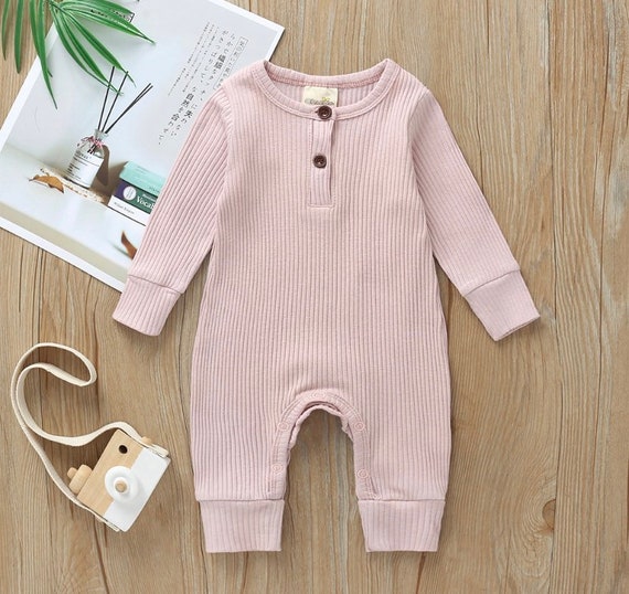 ribbed baby romper