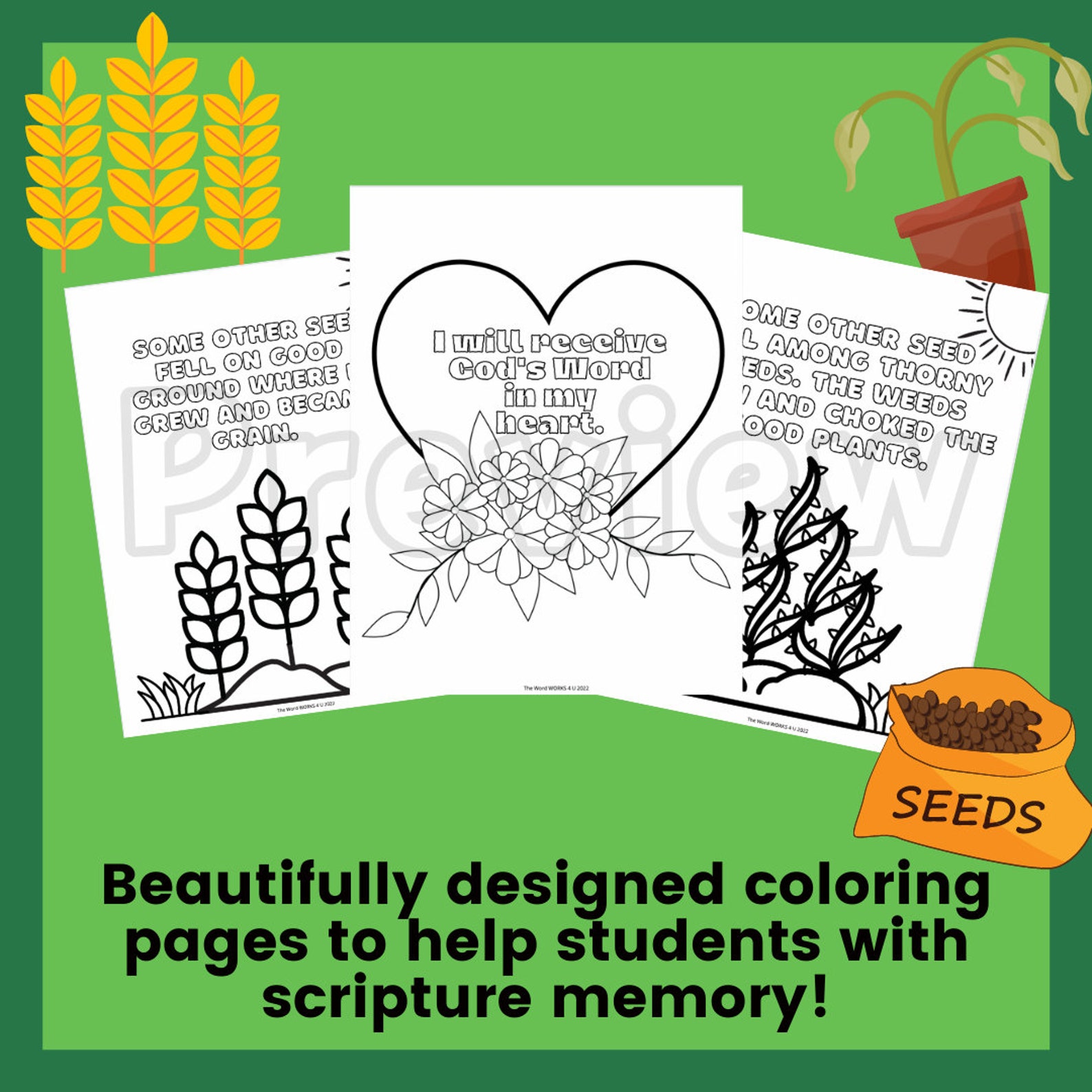 Parable of the Sower for Kids (printable, Sunday School, Children's ...