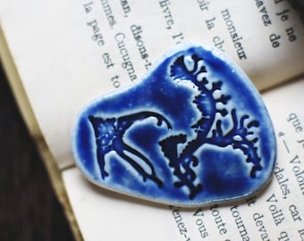 Ocean Fragment / Nautical Relief Porcelain Brooch