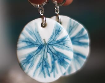 Ranunculus / Porcelain Earrings