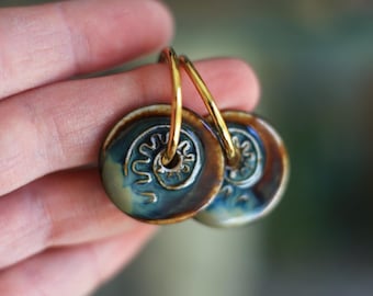 Umber Rhapsody / Porcelain Transformer Earrings
