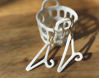 Les Cintres ou Rien à porter / Boucles d'oreilles en porcelaine