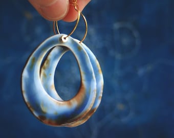 Serenity Flow / Porcelain Earrings