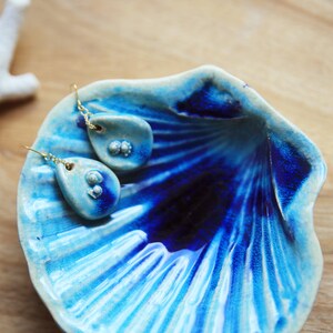 Echoes / Ceramic Earrings with Seashell Reliefs image 2