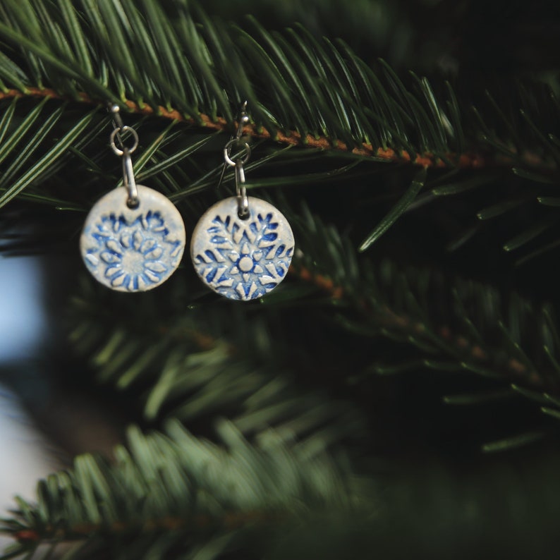 Flakes / Ceramic Earrings image 1