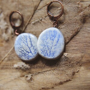 Seaweed Grove / Ceramic Earrings with Algae Imprints image 5
