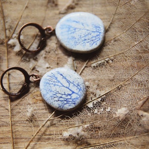 Seaweed Grove / Ceramic Earrings with Algae Imprints image 4