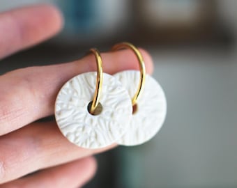 Rosette Symphony / Porcelain Transformer Earrings