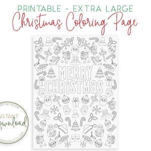 Printable Christmas Coloring Poster - Printable Holiday Coloring Pages