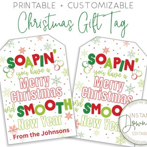 Christmas Gift Tag Printable, Christmas Gift Tag Template, Teacher Gift Tag, Neighbor Christmas Gift